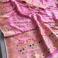 Pure Khaddi Georgette with Banarasi Weaving