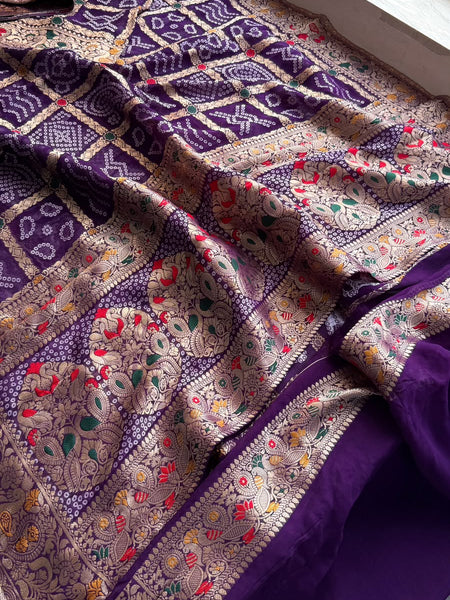 Pure Khaddi Georgette with Banarasi Weaving