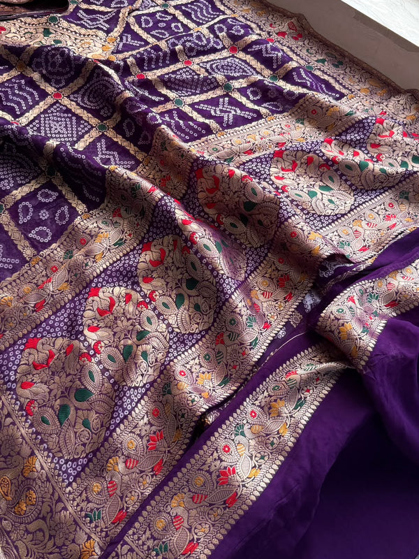 Pure Khaddi Georgette with Banarasi Weaving