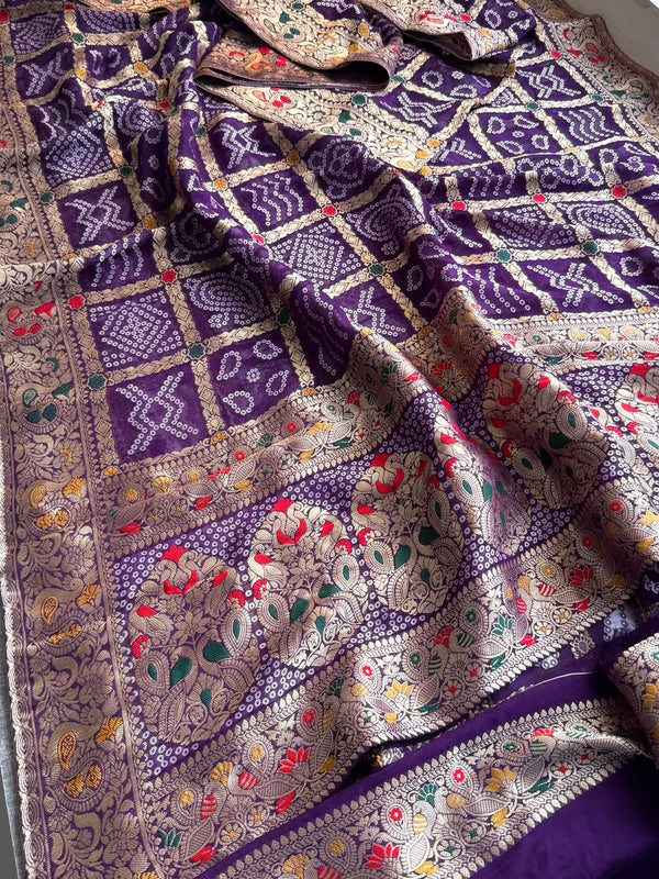 Pure Khaddi Georgette with Banarasi Weaving