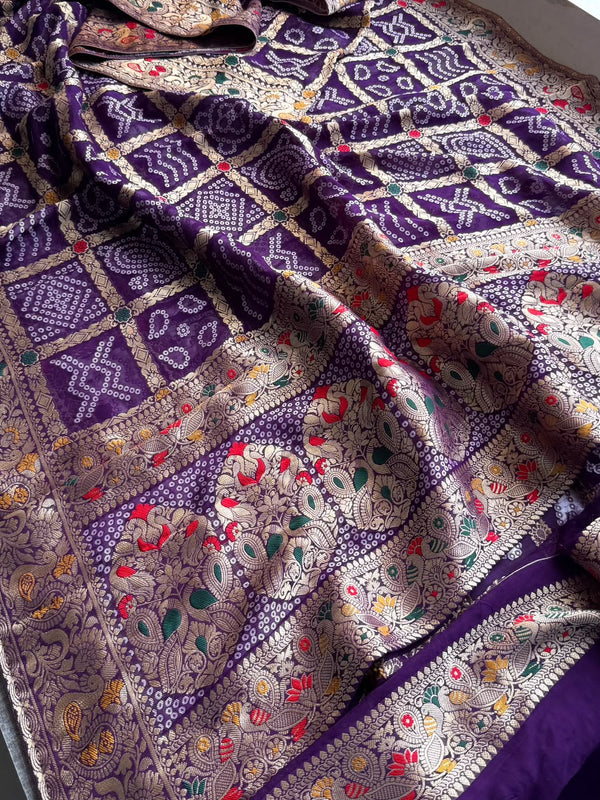 Pure Khaddi Georgette with Banarasi Weaving