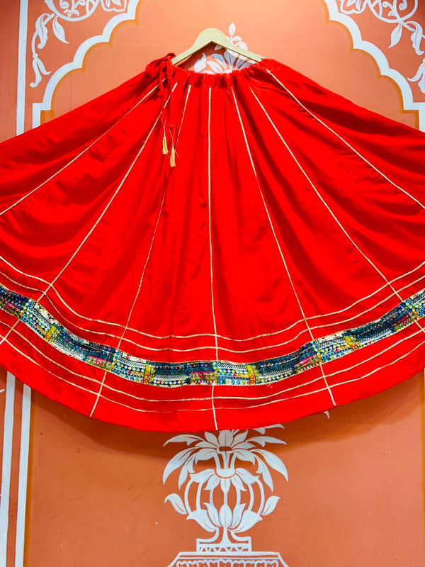 GARBA DANDIYA SKIRTS FOR NAVRATRI WITH UNSTITCHED BLOUSE