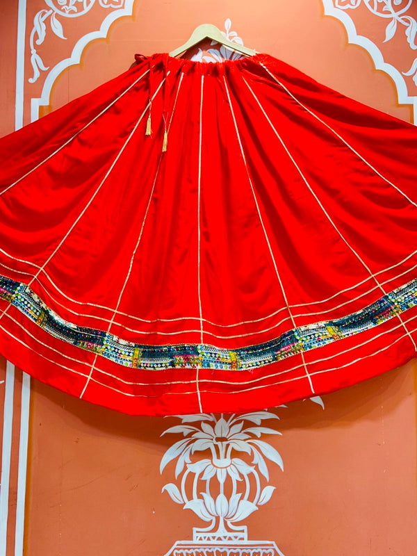 GARBA DANDIYA SKIRTS FOR NAVRATRI WITH UNSTITCHED BLOUSE