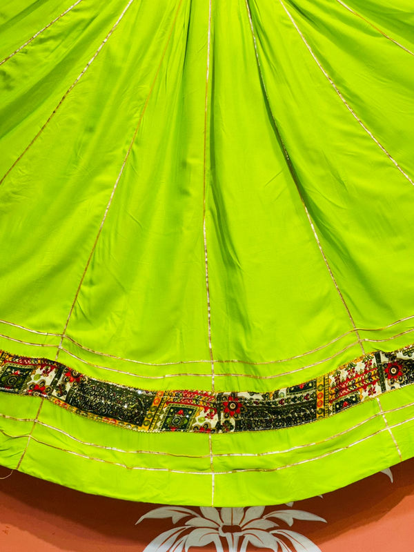 GARBA DANDIYA SKIRTS FOR NAVRATRI WITH UNSTITCHED BLOUSE