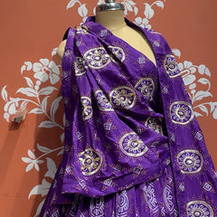 Pure Gazi Satin Silk Gota Mandana Lehenga