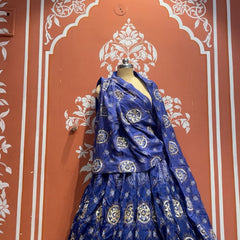 Pure Gazi Satin Silk Gota Mandana Lehenga