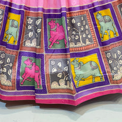 TUSSAR SILK GUJRATI LEHENGA