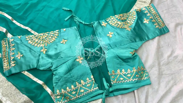 Aangi Blouse Gota lappa saree