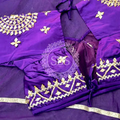 Aangi Blouse Gota lappa saree