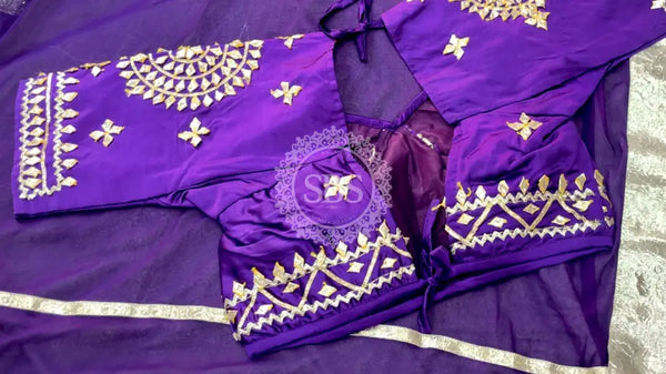 Aangi Blouse Gota lappa saree