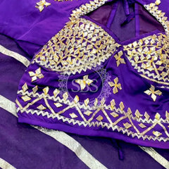 Aangi Blouse Gota lappa saree