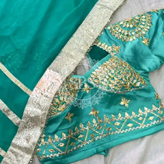 Aangi Blouse Gota lappa saree