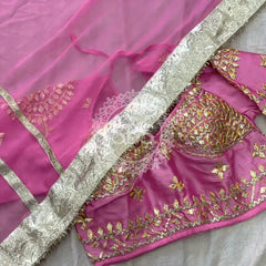 Aangi Blouse Gota lappa saree