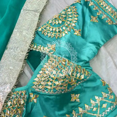 Aangi Blouse Gota lappa saree