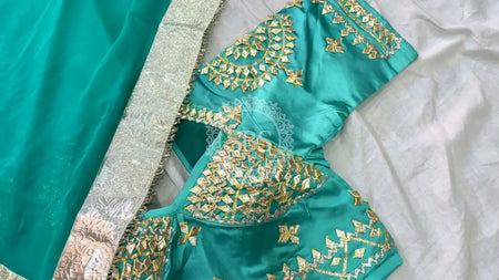 Aangi Blouse Gota lappa saree