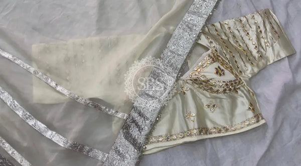 Aangi Blouse Gota lappa saree