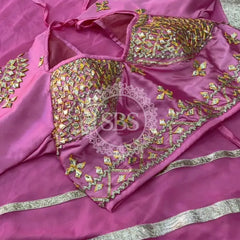 Aangi Blouse Gota lappa saree