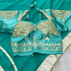 Aangi Blouse Gota lappa saree