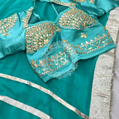 Aangi Blouse Gota lappa saree