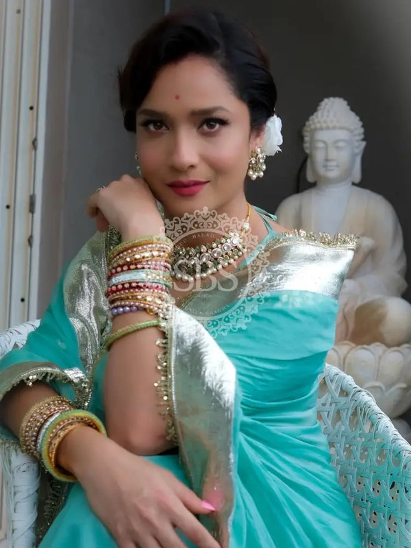 Aangi Blouse Gota lappa saree