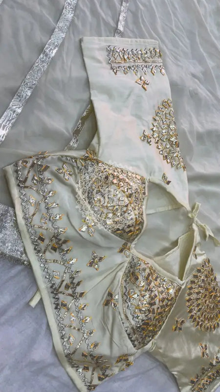 Aangi Blouse Gota lappa saree