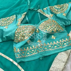 Aangi Blouse Gota lappa saree