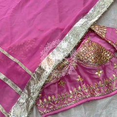 Aangi Blouse Gota lappa saree