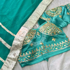 Aangi Blouse Gota lappa saree