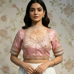Aangi Gazi Silk Blouse LIGHT PINK