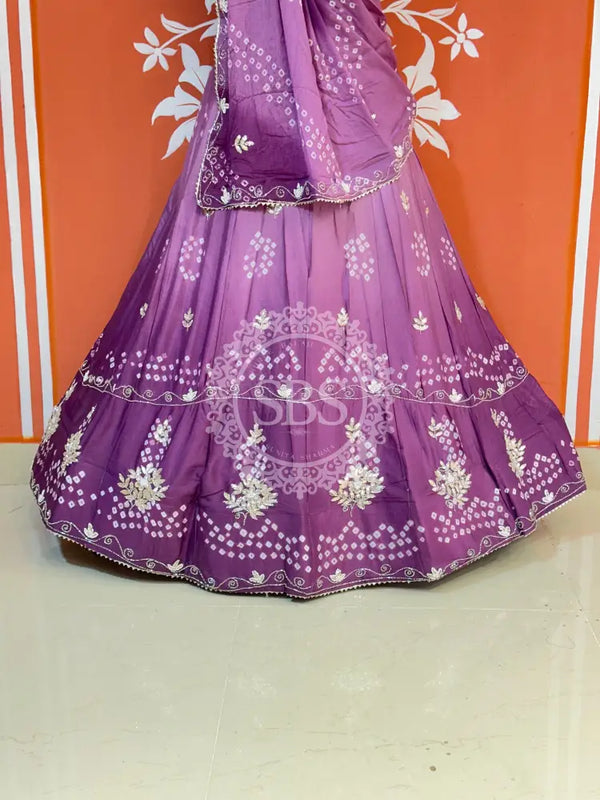AARI GOTA PATTI CHINON BHANDEJ LEHENGA