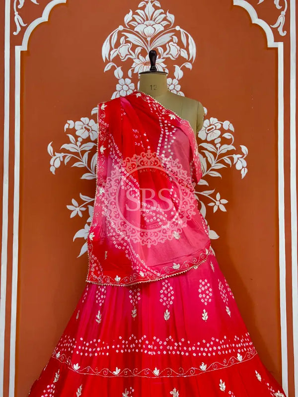 AARI GOTA PATTI CHINON BHANDEJ LEHENGA