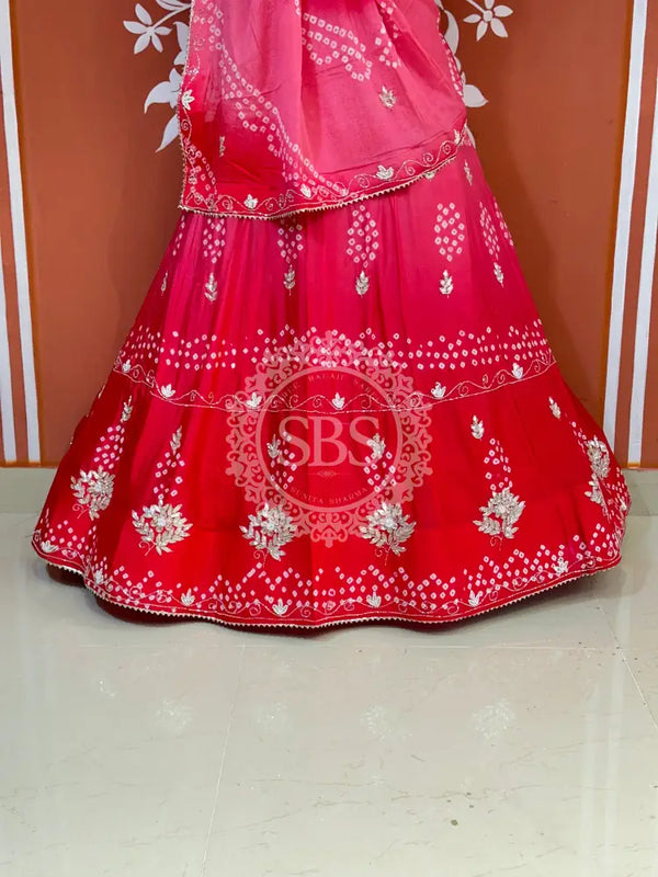 AARI GOTA PATTI CHINON BHANDEJ LEHENGA