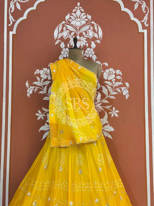 AARI GOTA PATTI CHINON BHANDEJ LEHENGA