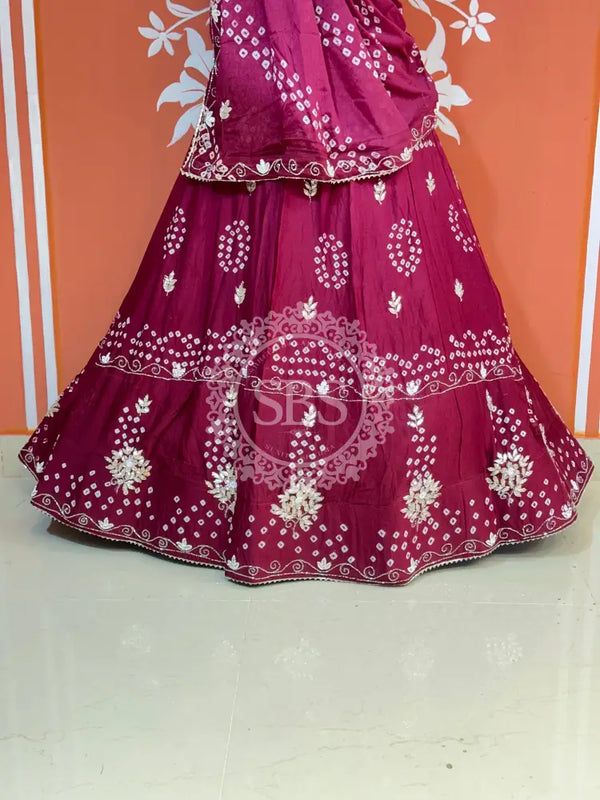 AARI GOTA PATTI CHINON BHANDEJ LEHENGA