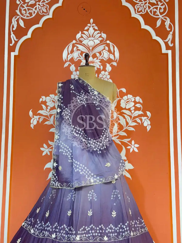 AARI GOTA PATTI CHINON BHANDEJ LEHENGA