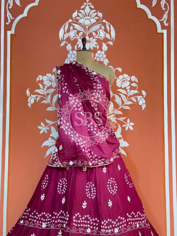 AARI GOTA PATTI CHINON BHANDEJ LEHENGA