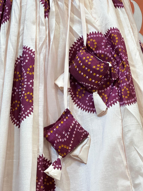 TUSSAR SILK GUJRATI BOOTA LEHENGA