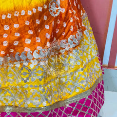 ART SILK BHANDEJ LEHENGA