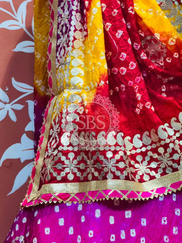 ART SILK BHANDEJ LEHENGA