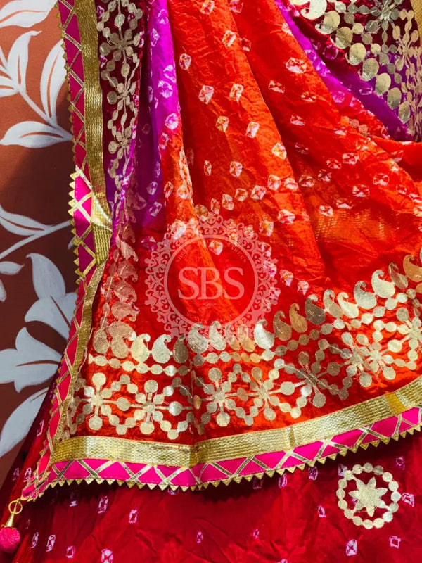 ART SILK BHANDEJ LEHENGA
