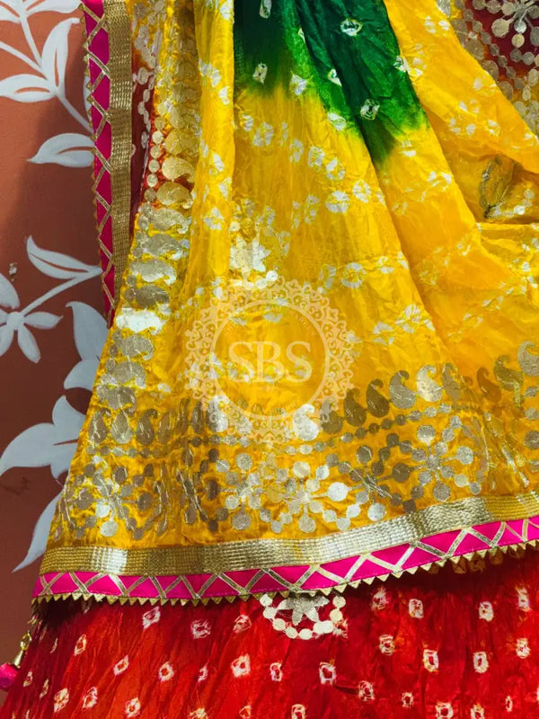 ART SILK BHANDEJ LEHENGA