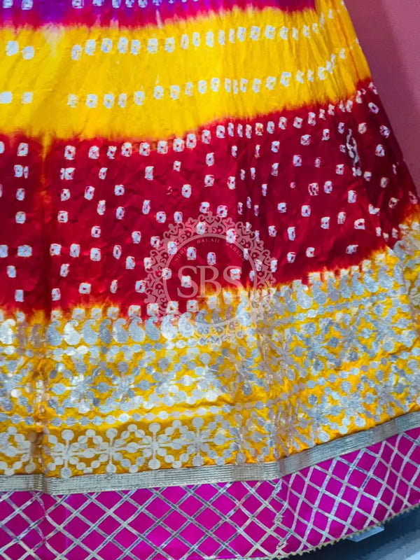 ART SILK BHANDEJ LEHENGA