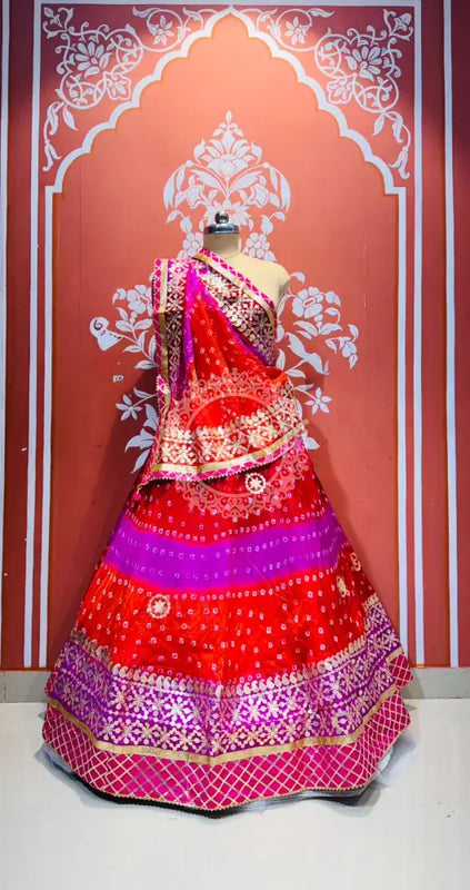 ART SILK BHANDEJ LEHENGA