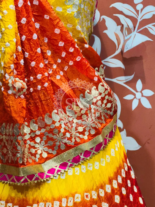 ART SILK BHANDEJ LEHENGA