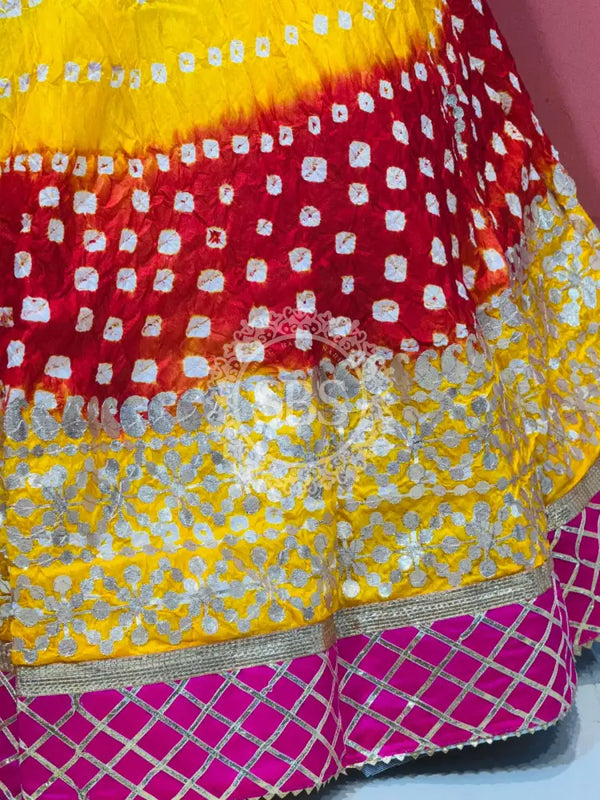 ART SILK BHANDEJ LEHENGA