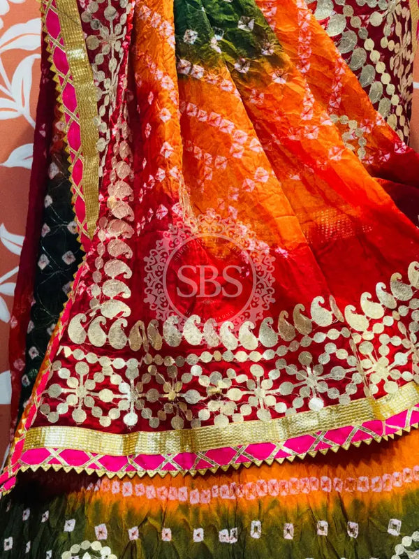 ART SILK BHANDEJ LEHENGA
