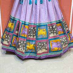TUSSAR SILK GUJRATI LEHENGA