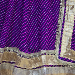 PINK PURPLE MOTHRA GOTA FULL FLARED LEHENGA