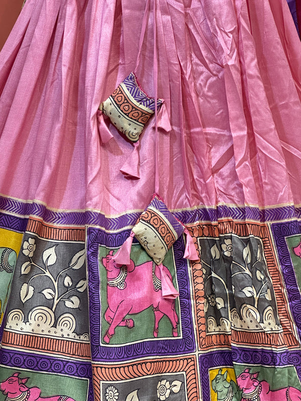 TUSSAR SILK GUJRATI LEHENGA