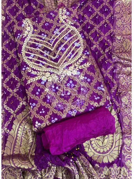 BANARSI GHATCHOLA SILK DRESS MATERIAL